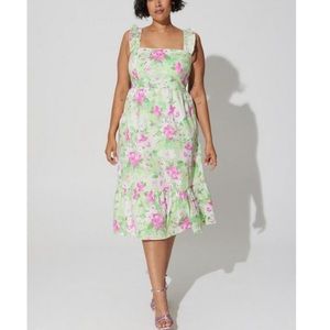 TORRID NWT Mini Poplin Tiered Ruffle Strap Dress